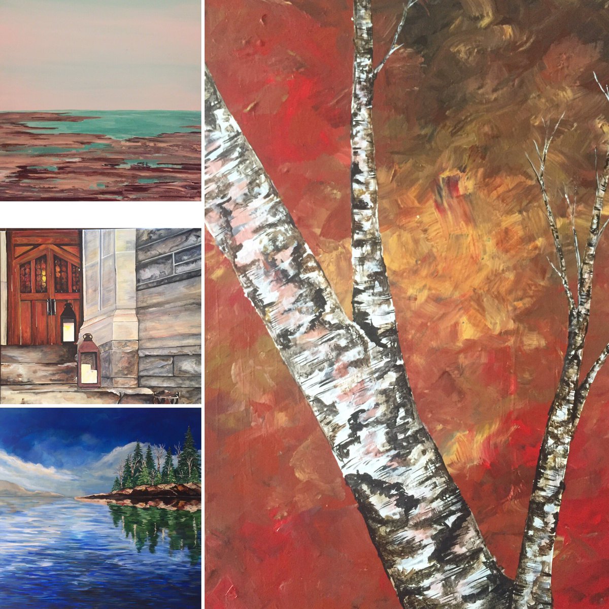 TabCreates's tweet image. Throwback to 2016s landscape collection! #painting #canadianart #artist tabcreates.ca