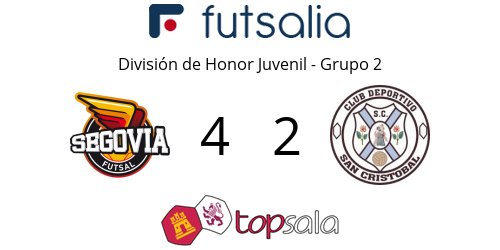 DHJFutsal2's tweet photo. DH Juvenil - 2: El @SegoviaFutsal derrota al @cdsancris en casa https://t.co/z8FULdx7ur https://t.co/FCrRh3oX6L