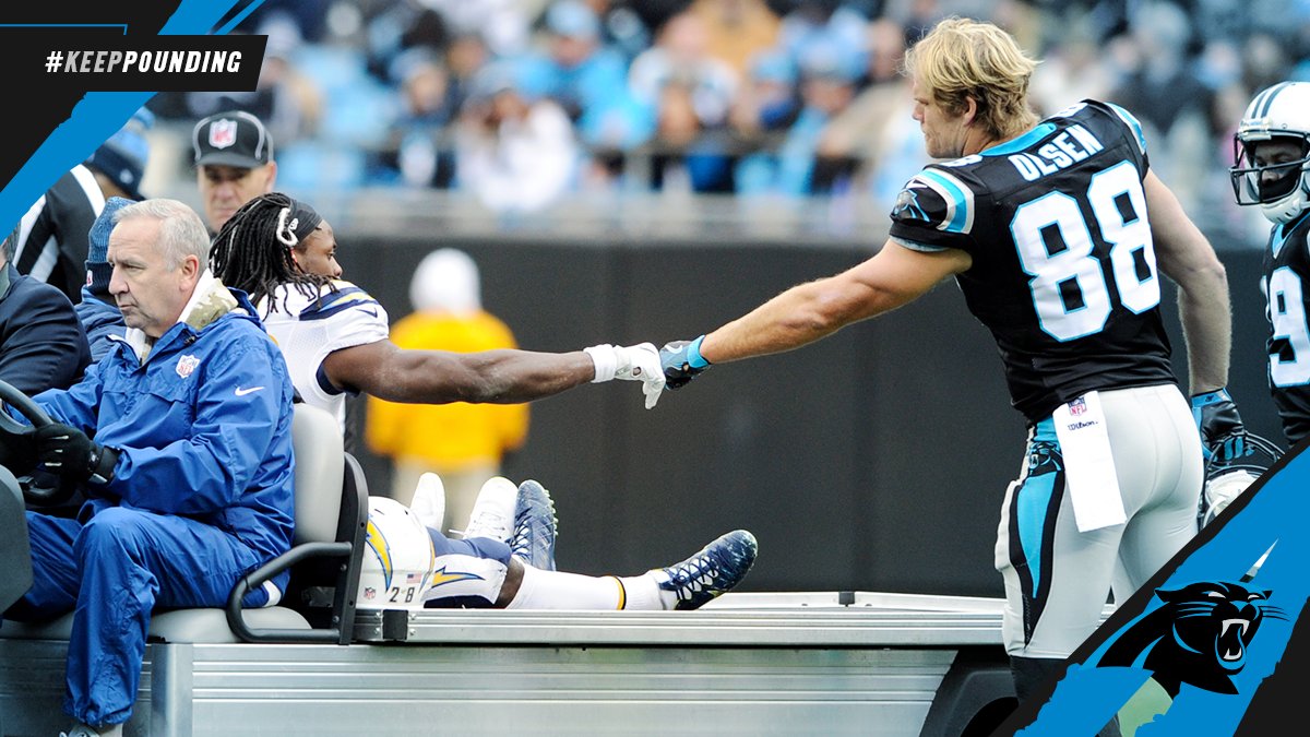 Panthers's tweet photo. Football is Family. #Respect https://t.co/MLM4ELECS2