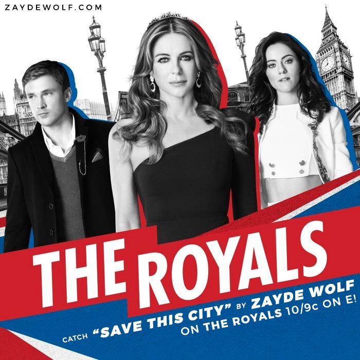 zaydewolf's tweet photo. My song "Save This City" is on @TheRoyalsOnE tonight! 10/9c #TheRoyals #SaveThisCity #GoldenAge https://t.co/KTcPTs2lT8 https://t.co/gZbi1pLh1I