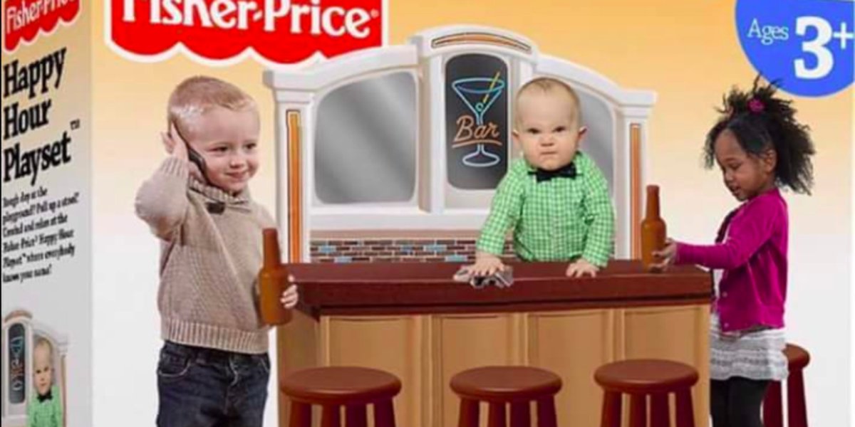 No, Fisher-Price isn't selling a "Happy Hour Playset" huff.to/2gme4or