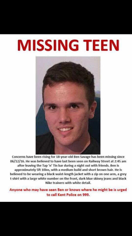 Kirstyhudson85's tweet image. Come on every retweet to help find this missing teen #findbensavage kentonline.co.uk/medway/news/tw…