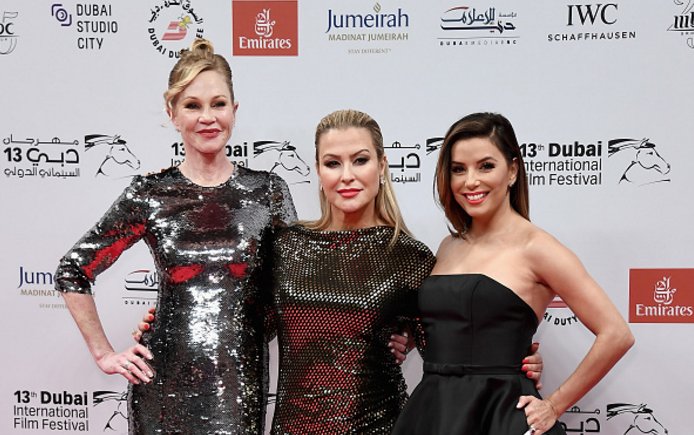 SprockAnastacia's tweet photo. PHOTO» @AnastaciaMusic @EvaLongoria and @MelanieGriffith at #DFF2016 @dubaifilm https://t.co/STNenhpkqr