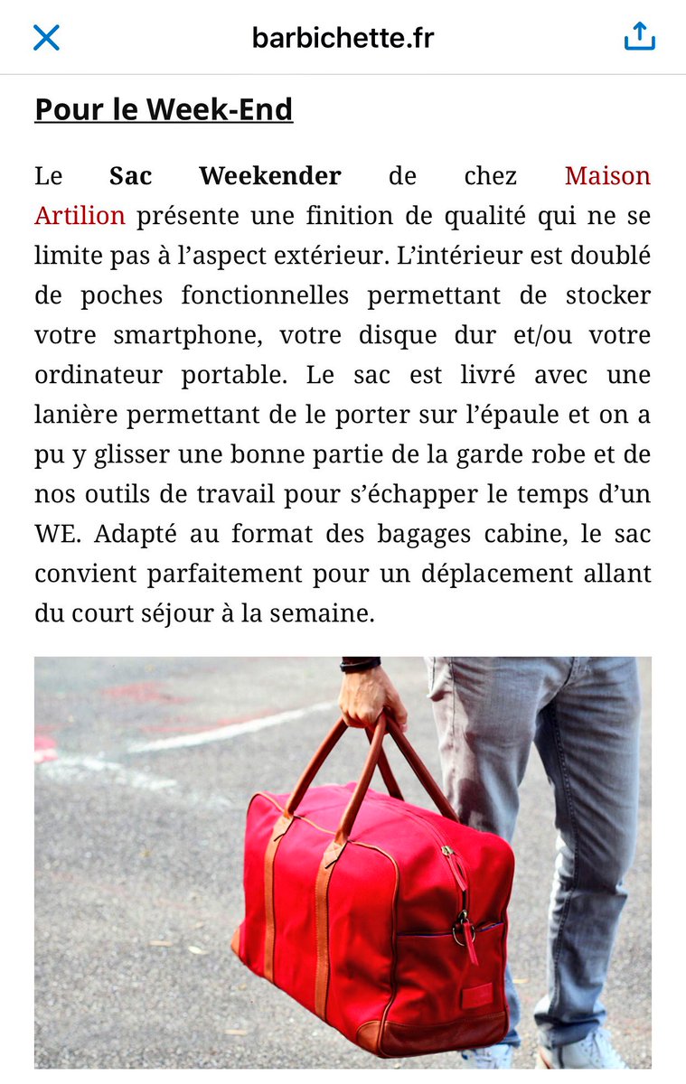 MaisonArtilion's tweet photo. Merci @BarbichetteFR pour cette sélection dont nous sommes très fiers ;-)
"Comment gâter un #dandy ?"
#MaisonArtilion #weekender
💙❤️🎩👜👍 https://t.co/KPm13cpFEe