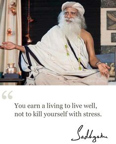 solletisudha's tweet photo. You earn a living to live well, not to kill yourself with stress. #Guide2joy https://t.co/McXkjNf3GJ