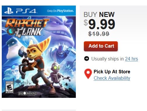 ratchet and clank ps4 gamestop