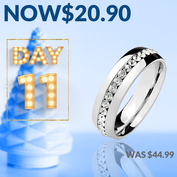 BuyBlueSteel's tweet photo. Day 11: Get a Full Eternity Ring for only $20.90! Click the link below to shop now!

https://t.co/mq7GEwEyc4

#buybluesteel #25daysofdeals https://t.co/QbXnJUeMh7