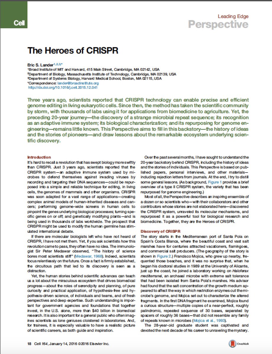 EricTopol's tweet image. The #CRISPR Pioneers time.com/time-person-of… by @AliceParkNY @TIMEHealth is a lot better than The Heroes of #CRISPR
