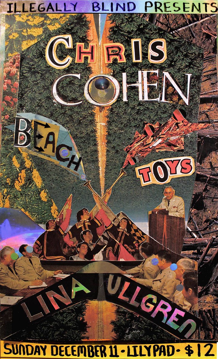 TONIGHT -- Chris Cohen // Beach Toys // Lina Tullgren at <a href="/lilypadinman/">The Lilypad</a>! 10PM, $12. bit.ly/2fiGnRv
