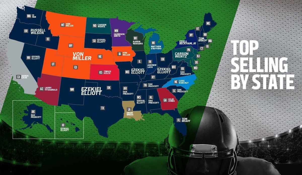 top selling nfl jerseys by state