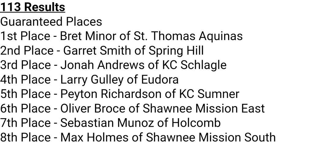 KSontheMAT's tweet photo. Eudora Tournament of Champions results 113 https://t.co/pmcBLTSZ0B