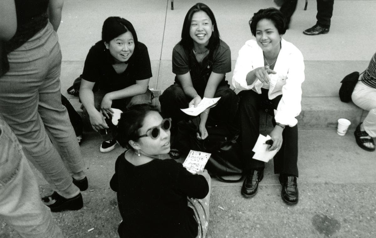 vcmediaorg's tweet photo. #FromtheVCVault in 1996: VC summer interns crashing a rock show in #LittleTokyo after work! Learn more: https://t.co/lxeguPb5mt #46YearsVC https://t.co/azN4H6MDpM