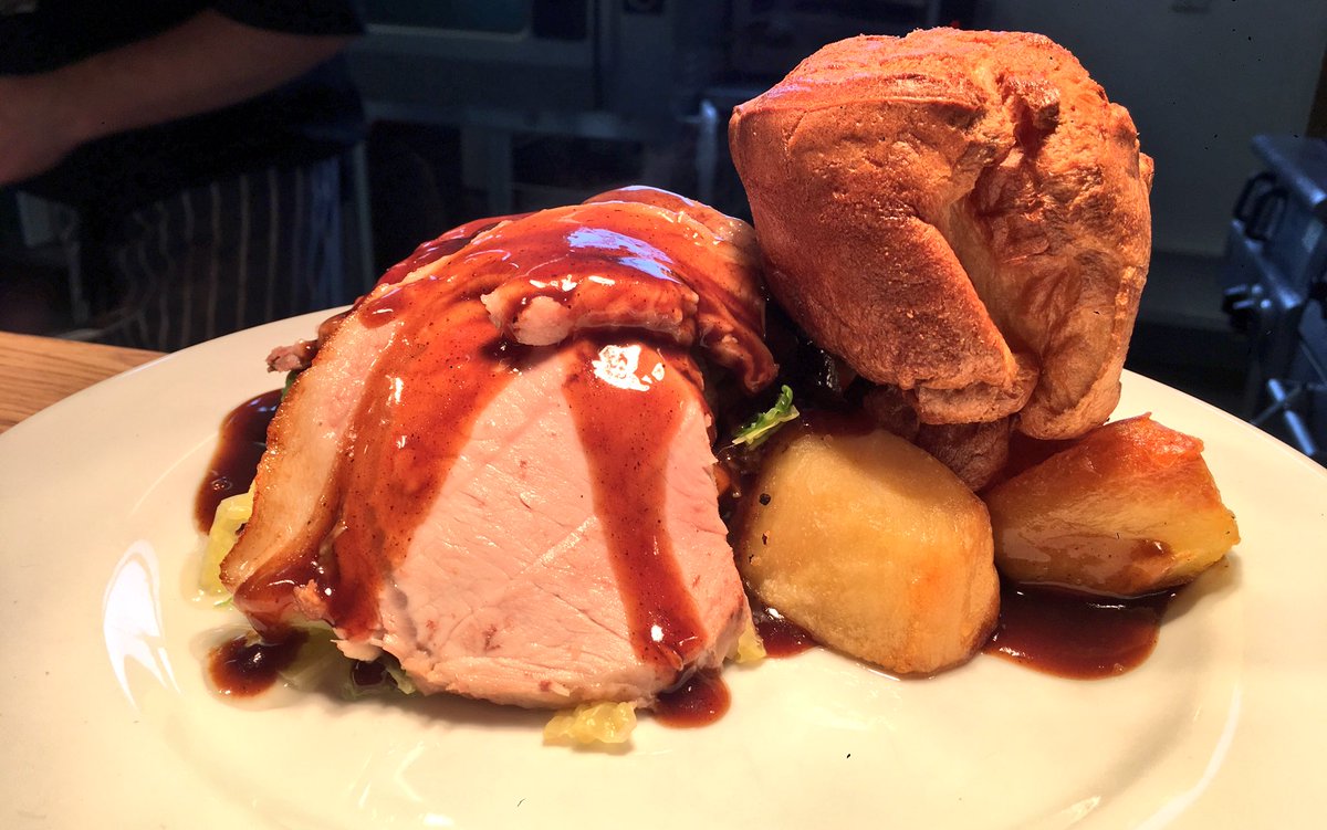 Bens_Restaurant's tweet image. Nothing better than a big crispy homemade Yorkie to go with Homereared pork #imstuffed