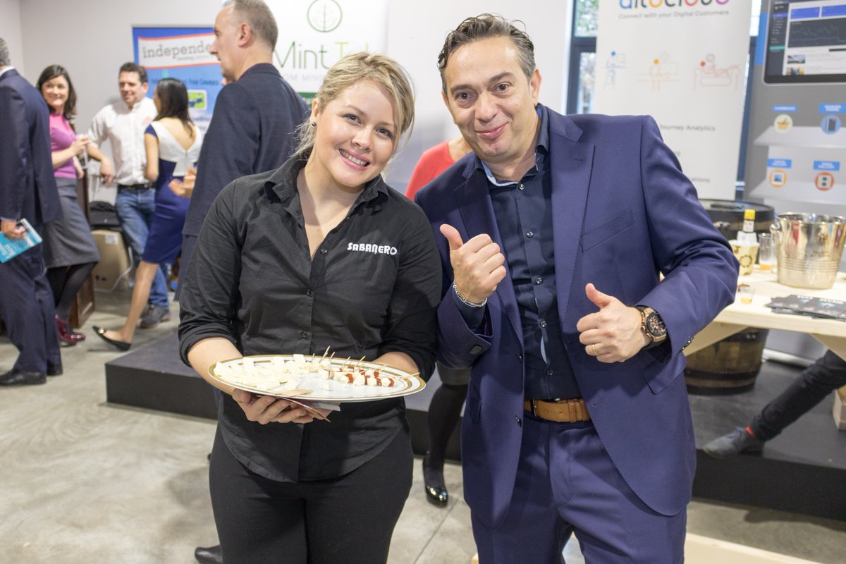 ashlee__clint's tweet photo. Love this picture of @QUESOSABANERO with happy customer Sandro at our #ICSGalway Event last Friday in the #Portershed! #SabaneroCheese https://t.co/1SotJaM7uz