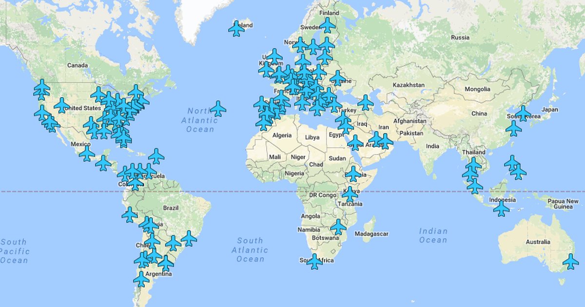 This brilliant map gives you the Wi-Fi passwords for dozens of airports around the world! on.mash.to/2gRz7P9