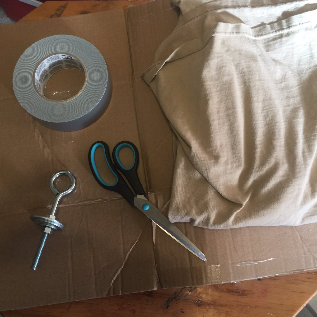 cssilver's tweet image. Have to duct taped dummy my torso for a project. If anyone ever wanted to tape me up now is your chance.