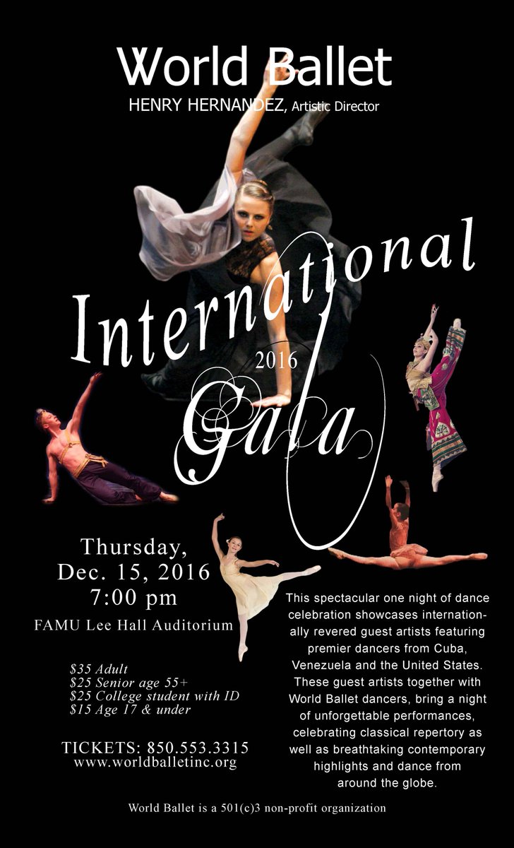 Watch <a href="/abc27/">ABC 27</a> Monday for more information of World Ballet's International Gala. Call 850-553-3315 for tickets.  One night only performance!
