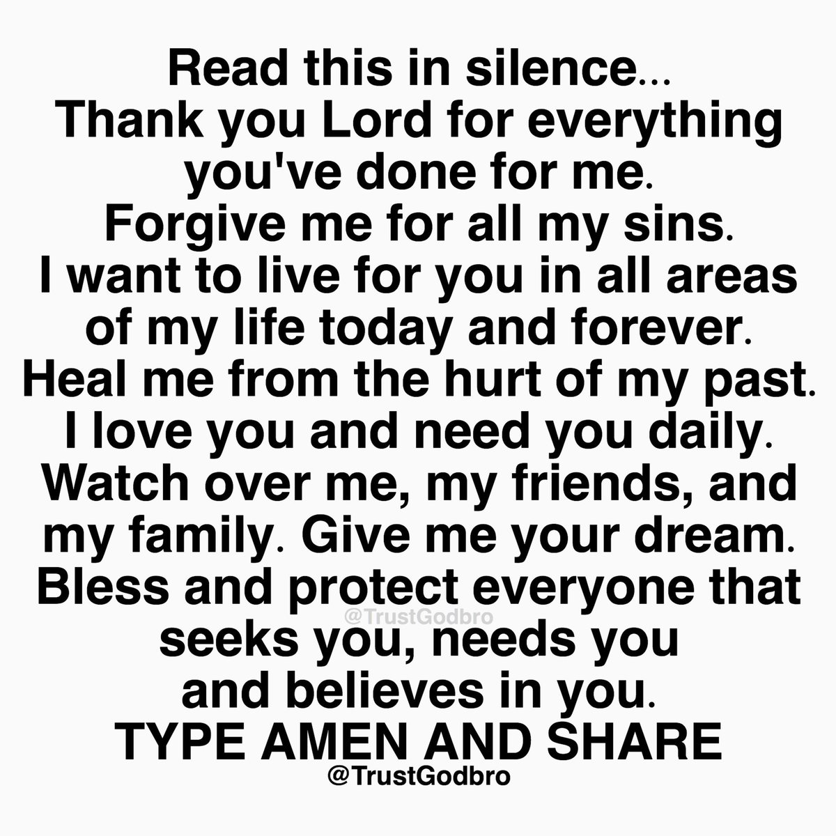 trustgodbro's tweet image. Pass it on...