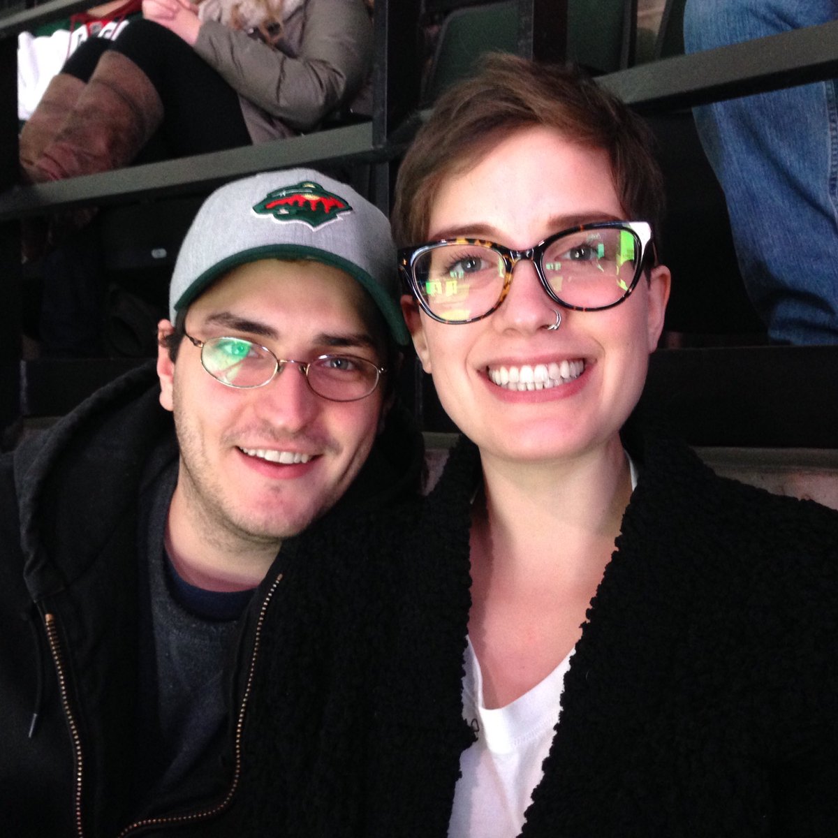 Hollalaly's tweet photo. Bright lights, big glares #mnwild #gowild #MINvsSTL https://t.co/yqcwGWiL1m