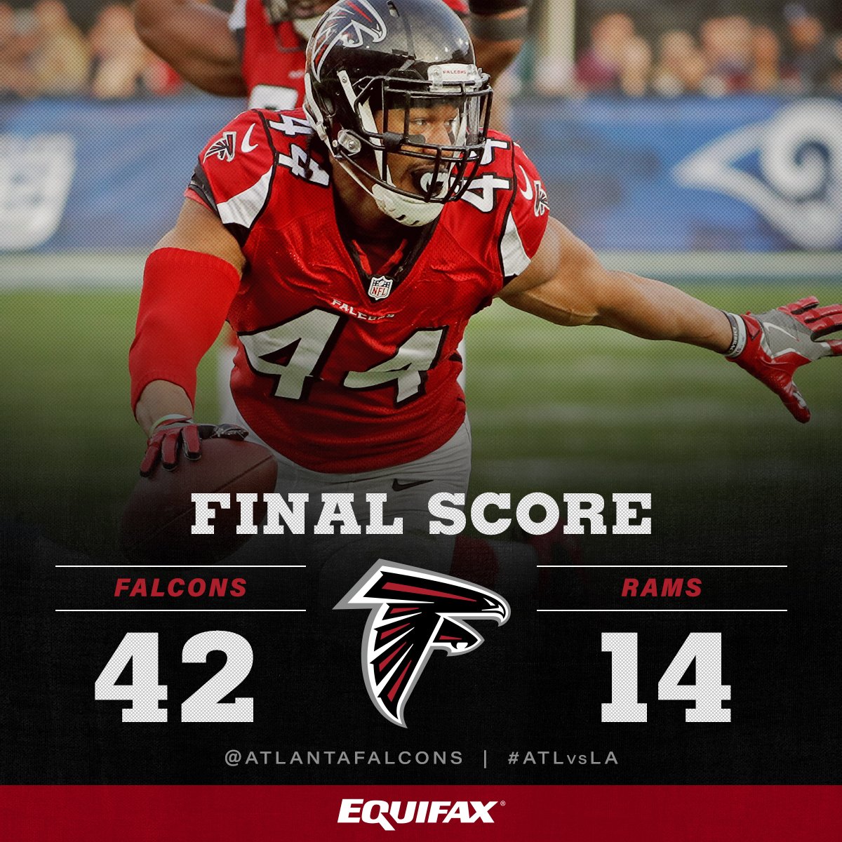 AtlantaFalcons's tweet photo. What a fun weekend in LA. 😎

#RiseUp https://t.co/tW95o7S6iv