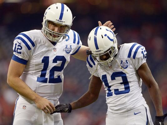 LWOS_Colts's tweet image. Luck completes a 35 yard touchdown pass to T.Y. Hilton! Colts down 19-17!
