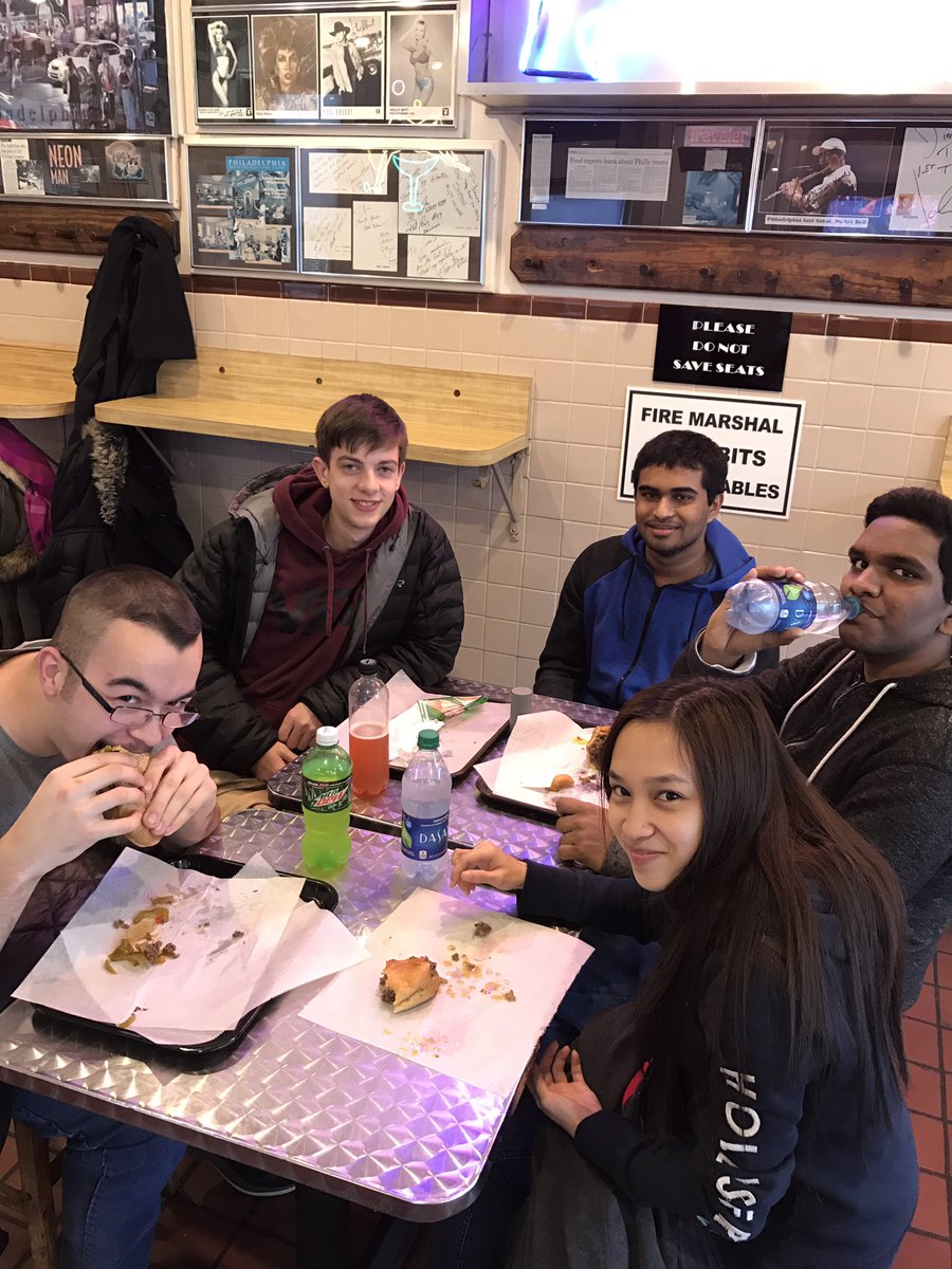 SPHS_tigertech's tweet photo. Having a great time in Philadelphia for @CyberCrusaders FIRST Boot Camp! Visited Rocky Balboa and enjoyed a cheesesteak @JimsSouthStreet 🔔 https://t.co/Y0MaHAz2O7