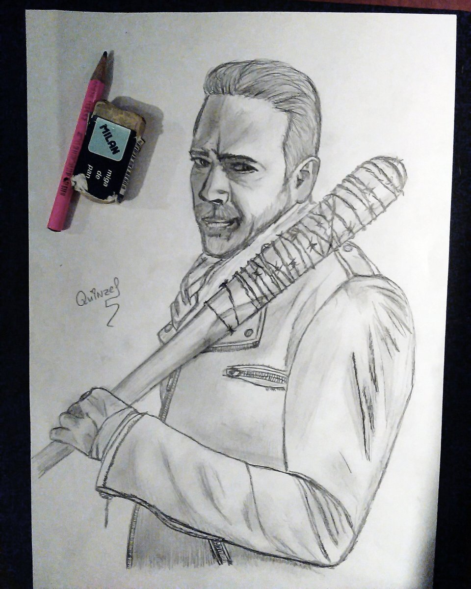 LustQuinzel's tweet photo. ❖My drawing #Negan  #TheWalkingDead midseason finale can't wait😱 love this show😘 #TeamNegan 
@JDMorgan @TheWalkingDead @WalkingDead_AMC ❖ https://t.co/HKFoGJEAj4