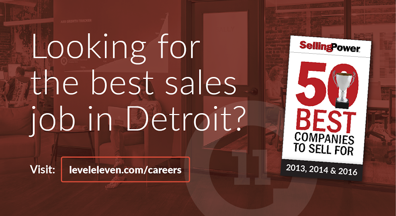 leveleleven's tweet image. The best #sales job in Detroit is waiting for you: l11.co/2gm1JRe #Detroitjobs