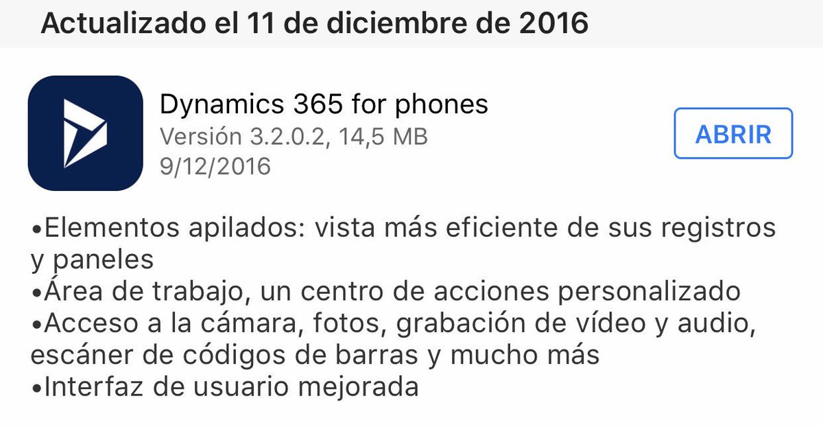 DavidVenero's tweet image. Muy buena pinta la actualización de #Dynamics365 #DynamicsNAV2017 para iOS. Mañana la pruebo !!