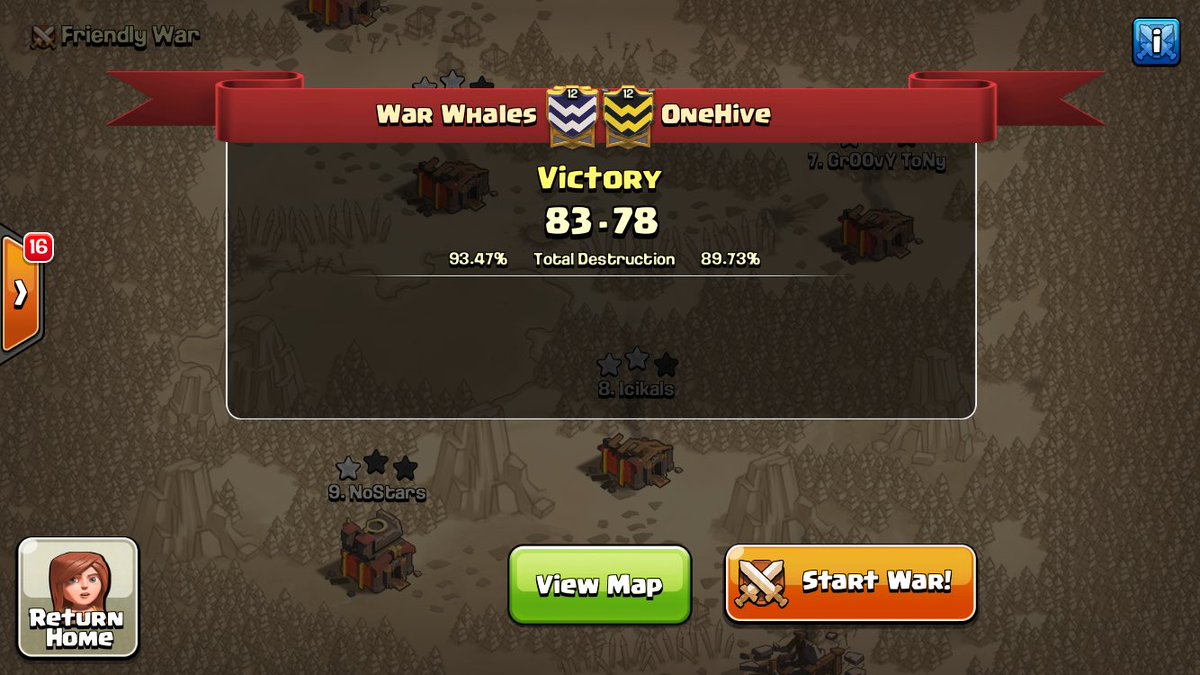 GengisKahnWW's tweet image. GG @OneHiveCoC was an amazing war. Let's go Whales!!! @ClanWarLeague