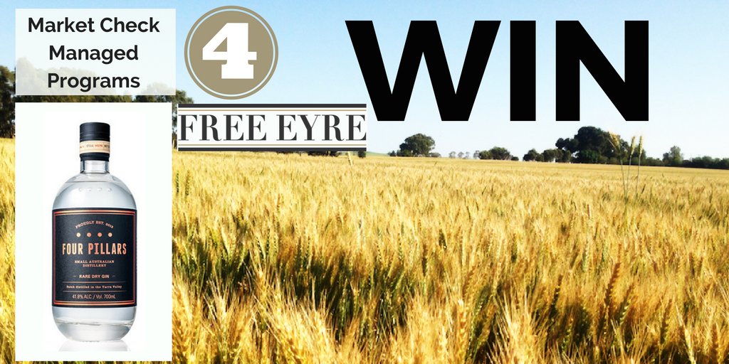 Enter to WIN #RareDry Gin 700ml from boutique distillery <a href="/FourPillarsGin/">Four Pillars</a> Just Follow Us &amp; Retweet! #FreeEyreGrain #EPag Happy Harvest
