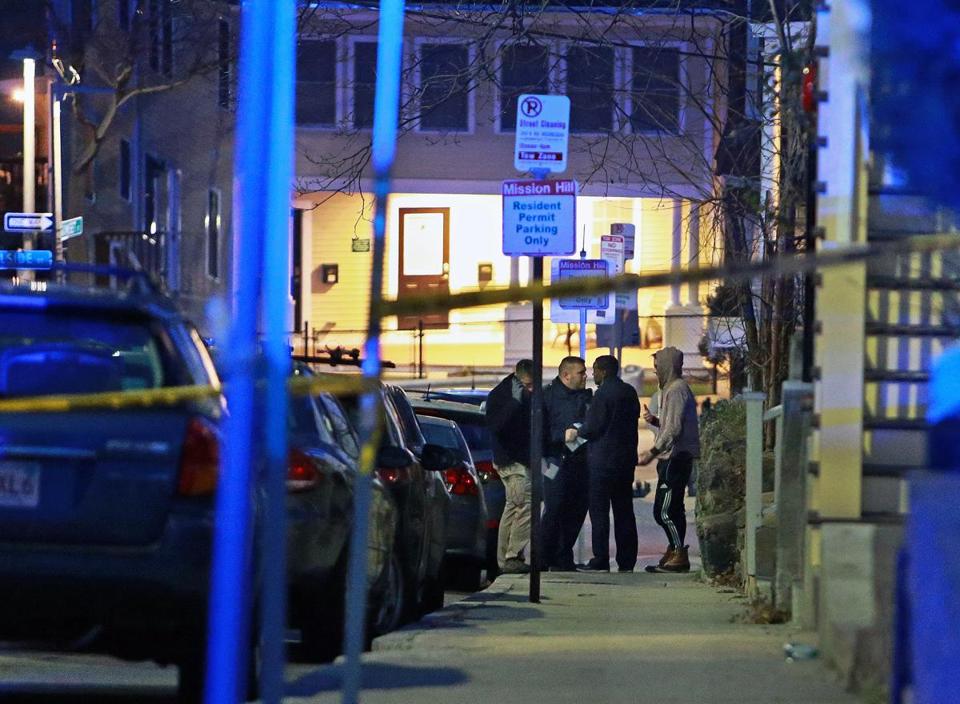 Two people were shot Sunday in Boston’s Mission Hill neighborhood