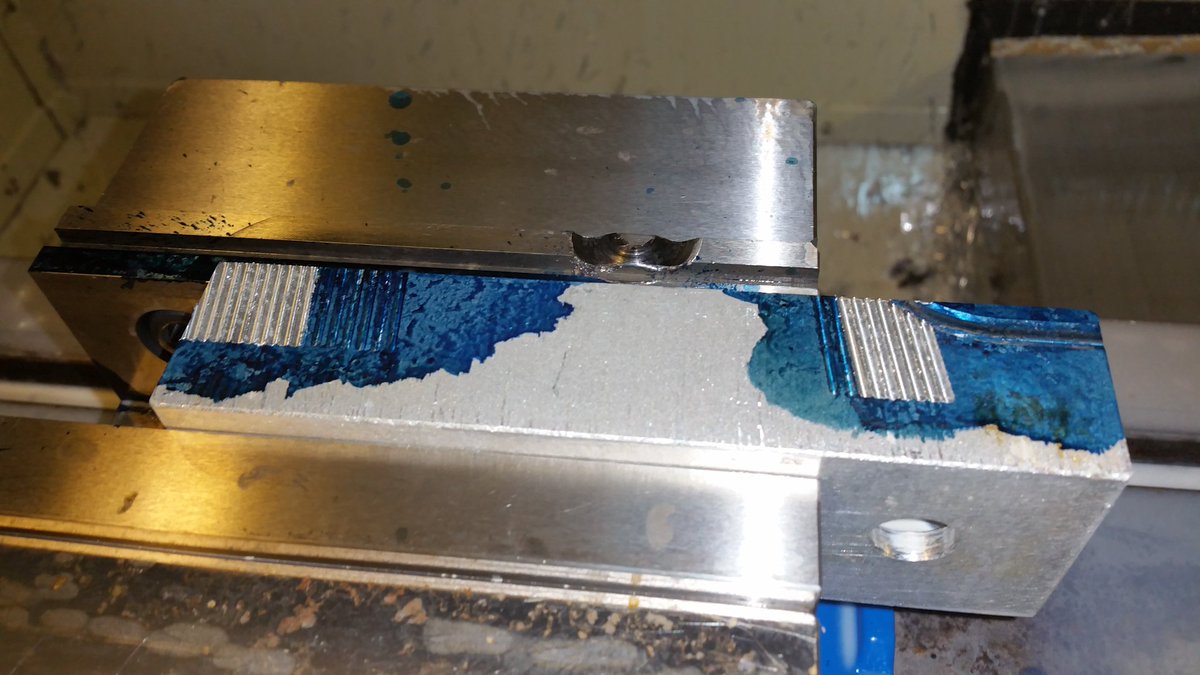 MattBurkettAI's tweet photo. Testing my new adjustable #1911 #serrations program on the #HAAS #VF2SS. About a week to figure out how to get it to work my way. #crosseyed https://t.co/qM9sK9B69p