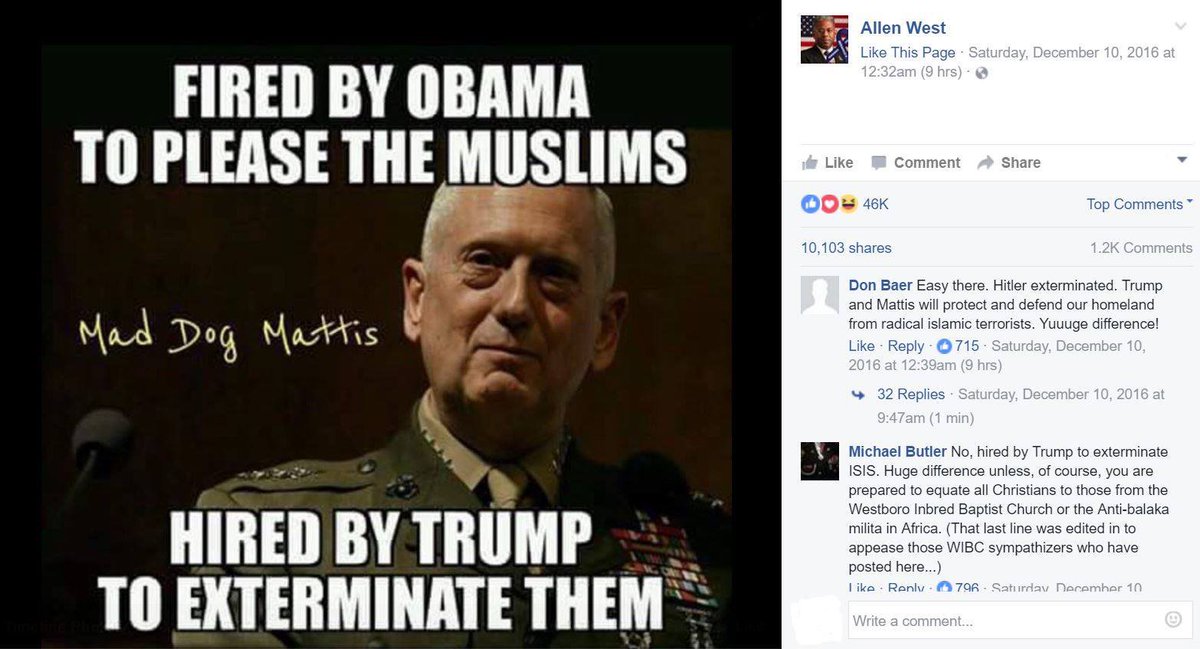 BitterTier's tweet photo. "I don't hate Muslims, but..."

#AllenWest #FirstClassCunt https://t.co/2JDiMeMc3A