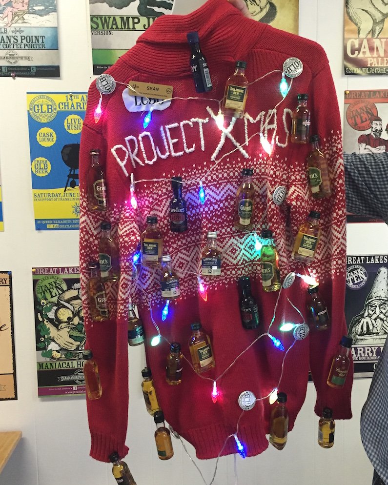 GreatLakesBeer's tweet photo. Help us raise some dollars for @DailyBreadTO by bidding on a hideous, outrageous &amp; handmade GLB Ugly Xmas Sweater!

https://t.co/P2L41umO5Y https://t.co/LICCxxZSZx