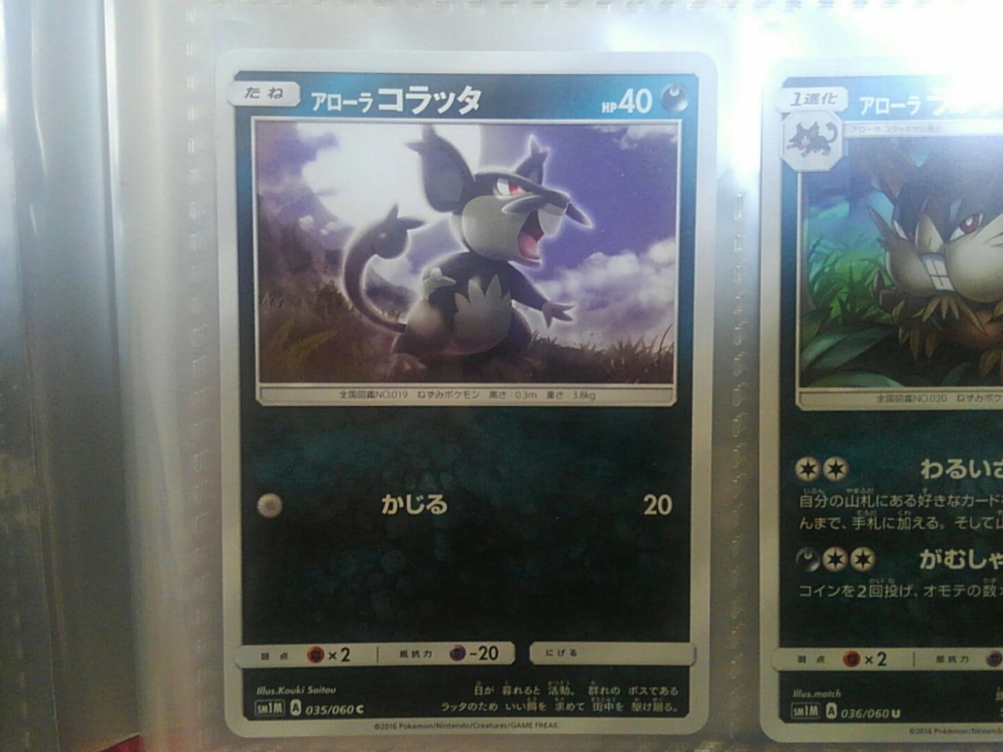 幸 さち Kouglof0513 我がコラッタラッタのポケモンカードコレクションに新たな1枚 40枚目 が加わりました 悪タイプのアローラコラッタと背景の夜空に浮かぶ月がムーンらしさを際立たせてて素敵です そして もしかしてわるいラッタを描かれた方
