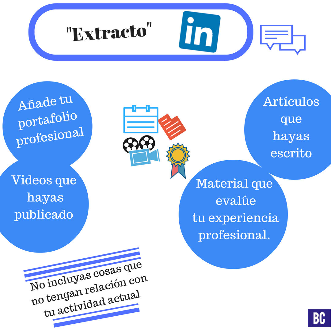 bcompania's tweet photo. Recuerda usar el “Extracto” en Linkedin, es la herramienta con la que puedes captar la atención de empleadores de tu interés. #TipsBC https://t.co/EctlNJWj4x