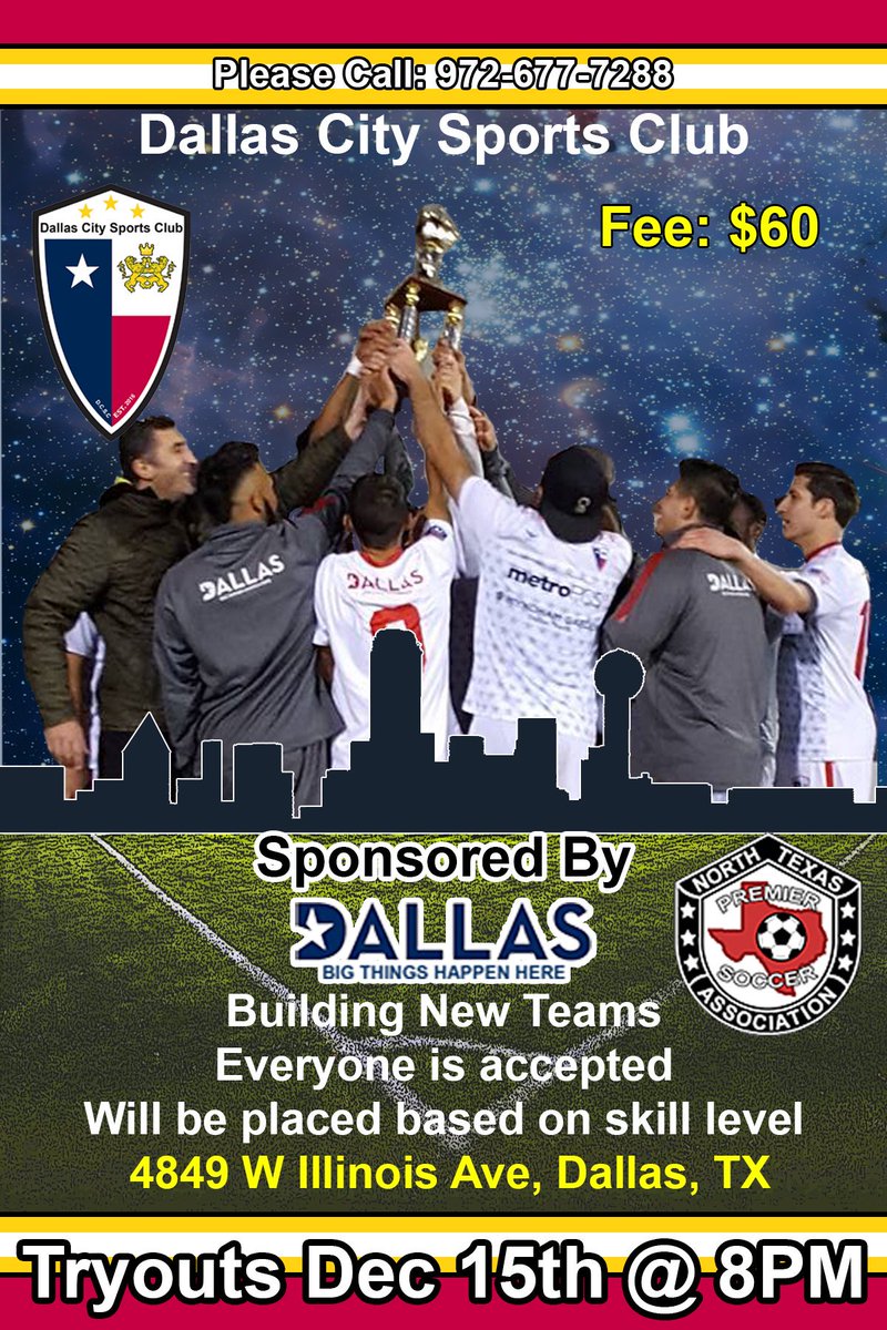 MediaDCFC's tweet photo. Join us and become #great # dallas @dallascityfc #soccer https://t.co/EEUEtUJPzr