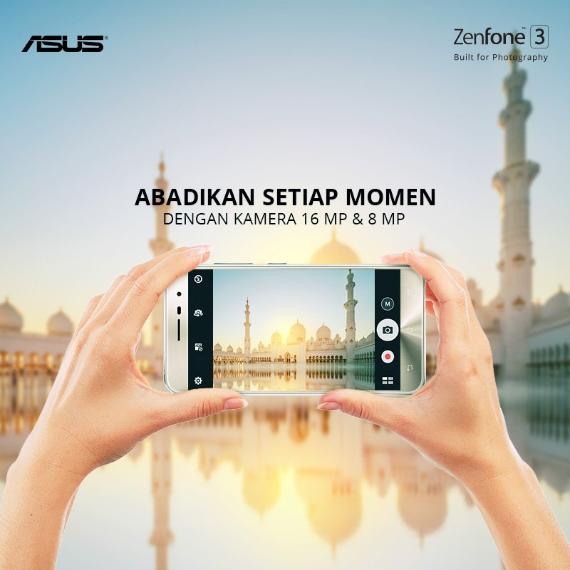 ASUS_Indonesia's tweet photo. Dapatkan selalu hasil foto sempurna setiap saat dengan #ZenFone3ID 
#BuiltForPhotography https://t.co/CvU9MlGckg