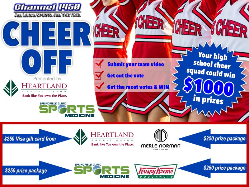 Channel1450com's tweet photo. Cheer Off voting is OPEN!

1) Register
2) Vote - 10 x a day!
3) Win $1K in prizes!

https://t.co/zxSx99DYph https://t.co/ri88OwNbNO