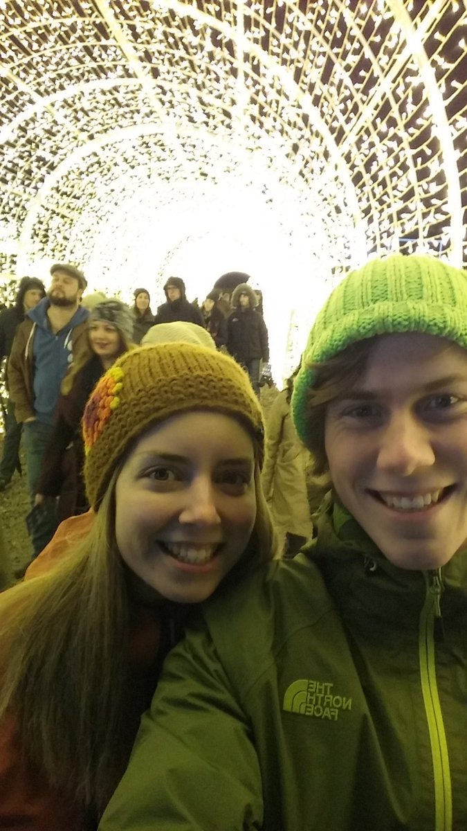 At Enchant Winter Maze with Hannah! I want this snowglobe to snow! #ToyotaMakeItSnow