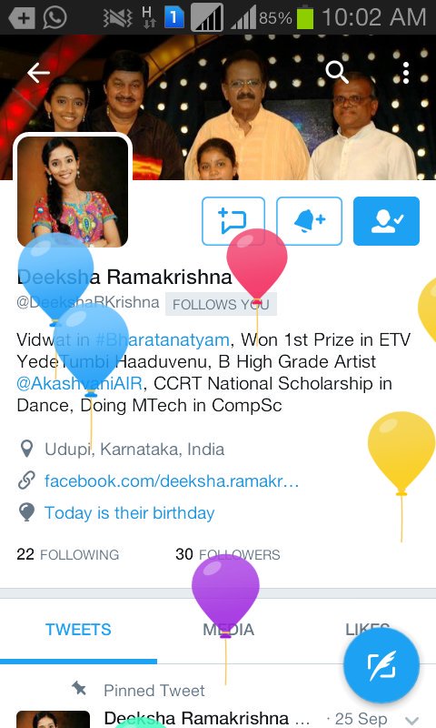 ProfSRK's tweet photo. #HappyBirthday #DeekshaRamaKrishna. Appreciation from @Ramesh_aravind ji is ur #Birthday Gift today. Good Luck @YouTube @DeekshaRKrishna https://t.co/2ETnOVz44K