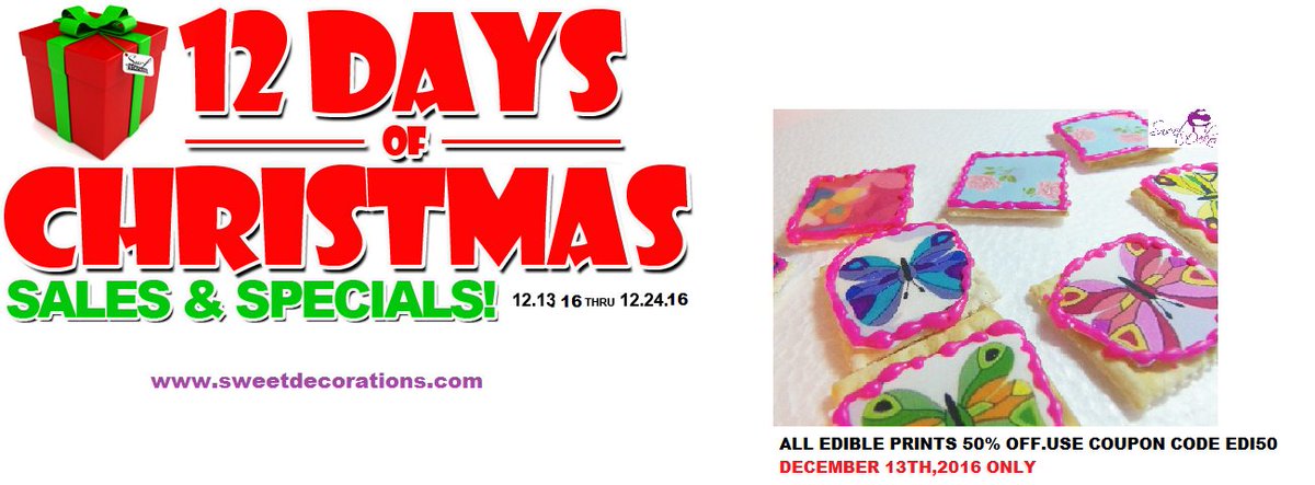 SweetDekor's tweet photo. #12daysofChristmas #sale #cakedecorating https://t.co/hk0KMb8XtT https://t.co/0Tsl3CRuym