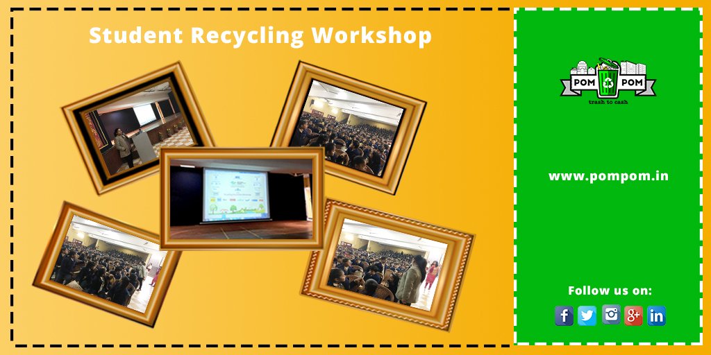 pompomrecycling's tweet photo. A #recyclingworkshop with #TagoreInternationalSchool with @phdchamber1. #GoGreen! #MyCleanIndia #SwachhBharatAbhiyan #PomPom #SwachhBharat https://t.co/6MJAH9shLH