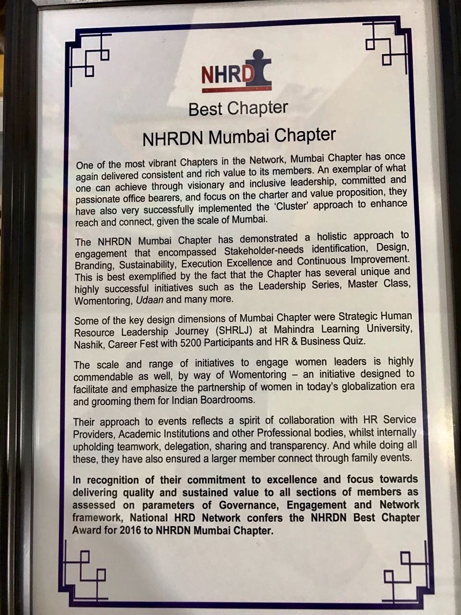 Rashmie879's tweet photo. #ProudOfThisTeam #nhrdconf16 @NHRDN @nhrdmumbai https://t.co/SvwNh9xoLg