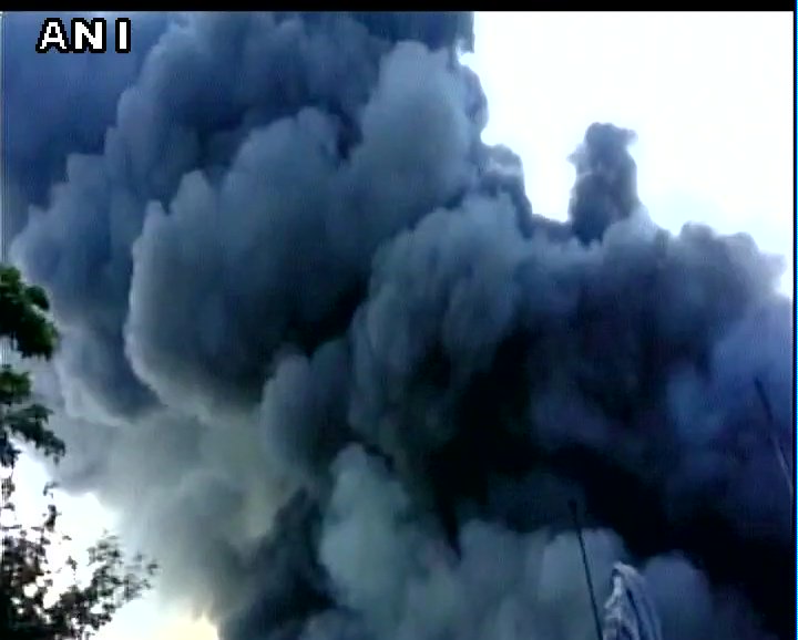 Photo: Smoke rises from fire at chemical factory in Haridwar, India - @ndtv - BreakingNews.com