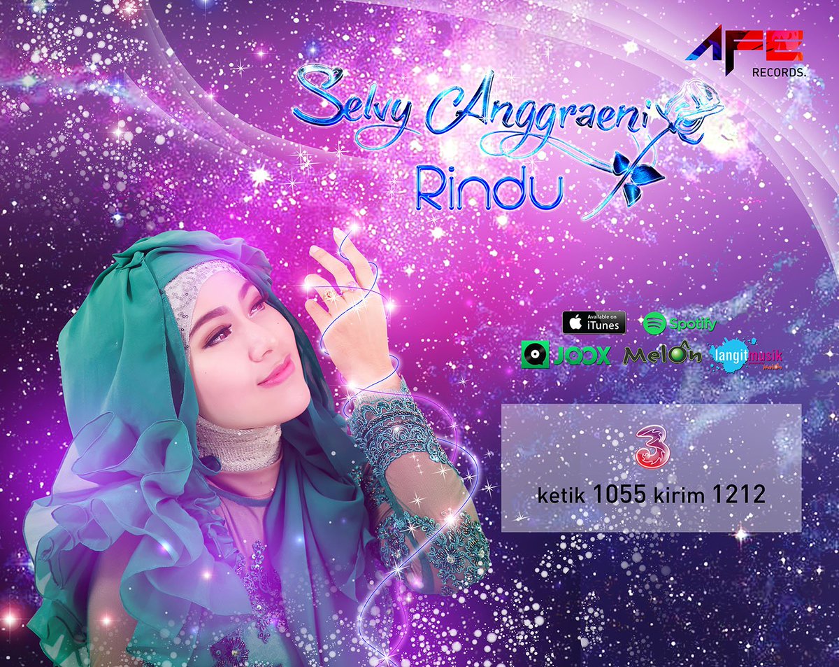 Udah pake RBT single Rindu dari <a href="/SelvyAnggraeni7/">Selvy Anggraeni</a>? Khusus Three3 ketik 10055 kirim ke 1212 #AfeRecords #selvyanggraeni #rbt #three3