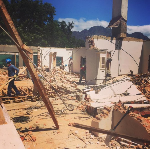 It's all action at the new home of Reuben's in #Franschhoek! Watch this space.