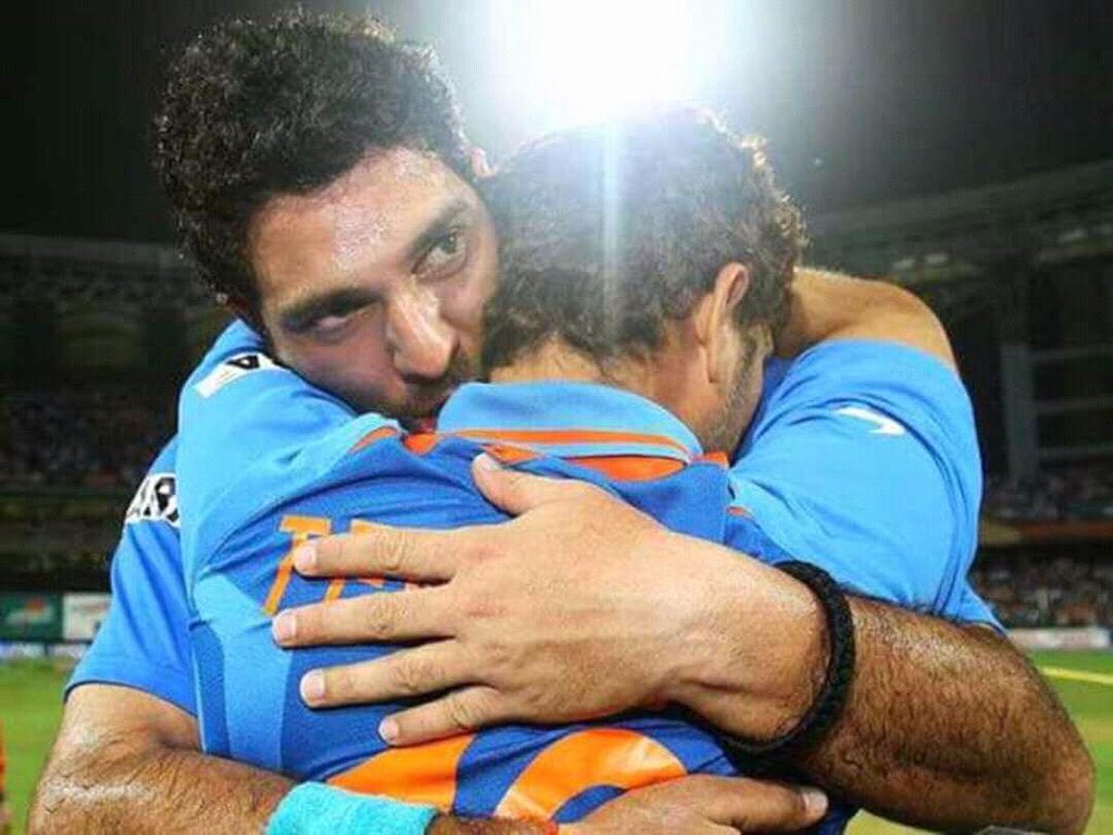 sachin_rt's tweet photo. From dressing rooms to packed stadiums,victories to losses,we've seen it all together.Happy birthday @YUVSTRONG12! Wish you the best always. https://t.co/DXEJwn6uPy