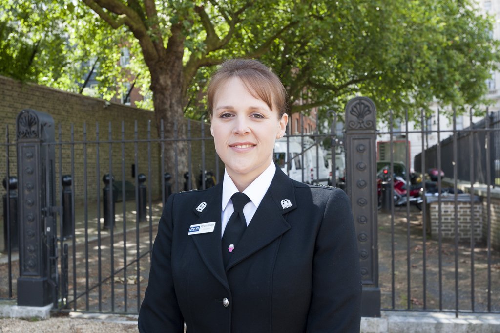 Here are some police officers smiling this year. I told them off for it obviously. #SmileForTheBBC